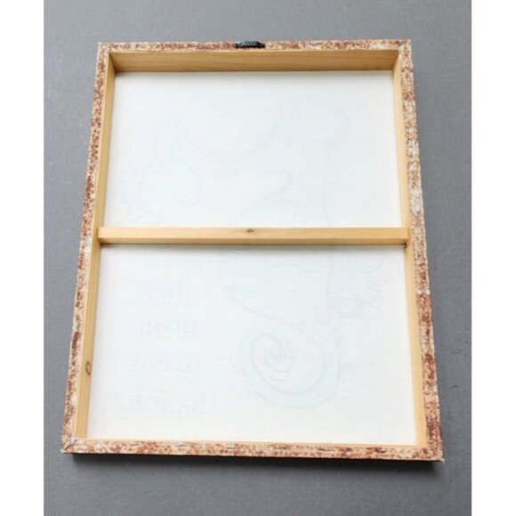 Wall Decor “Life Is Good At The Beach” Hanging Frame Wall Art Seahorse - Picture 7 of 10